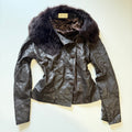 Vintage Y2K brown faux fur coat