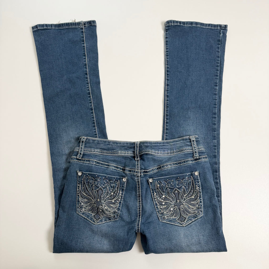 Vintage Y2K embellished flare jeans size S