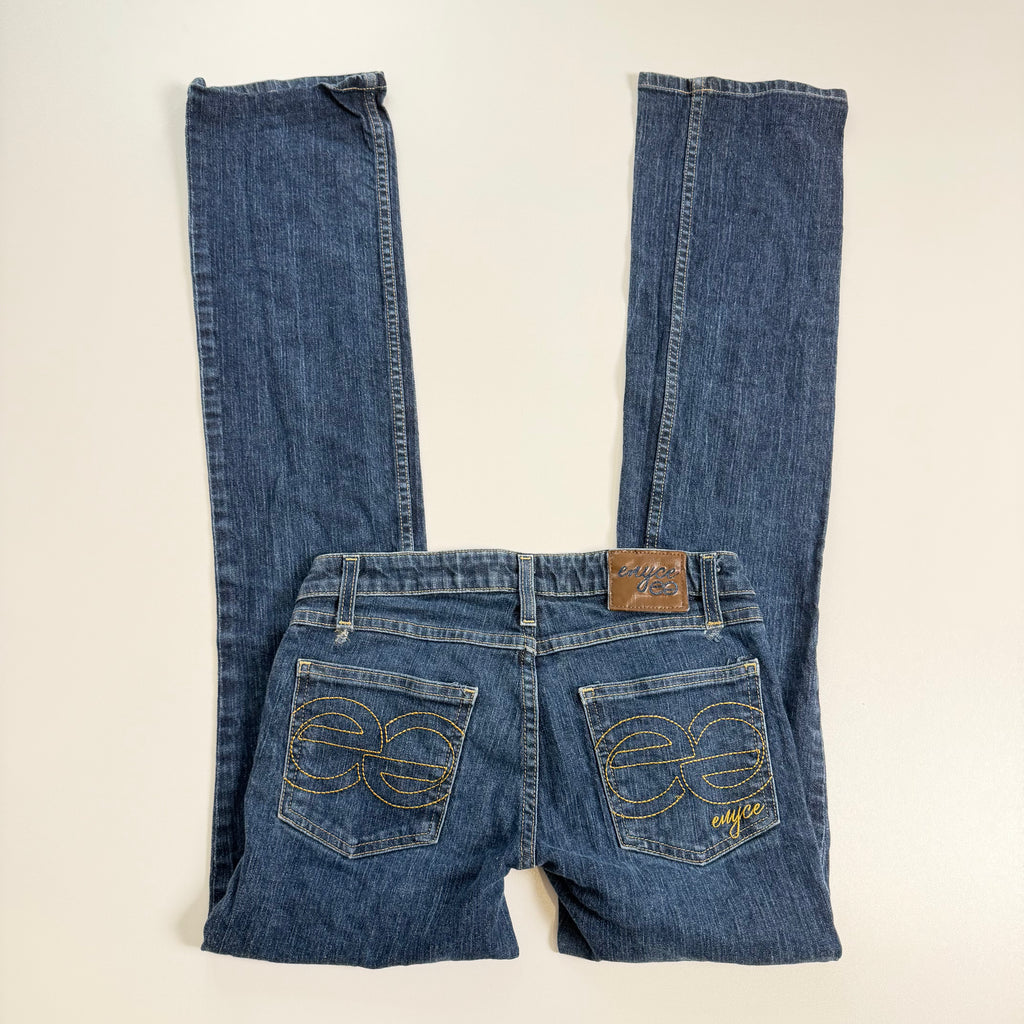 Vintage Y2K embroidered low rise flare jeans size XS