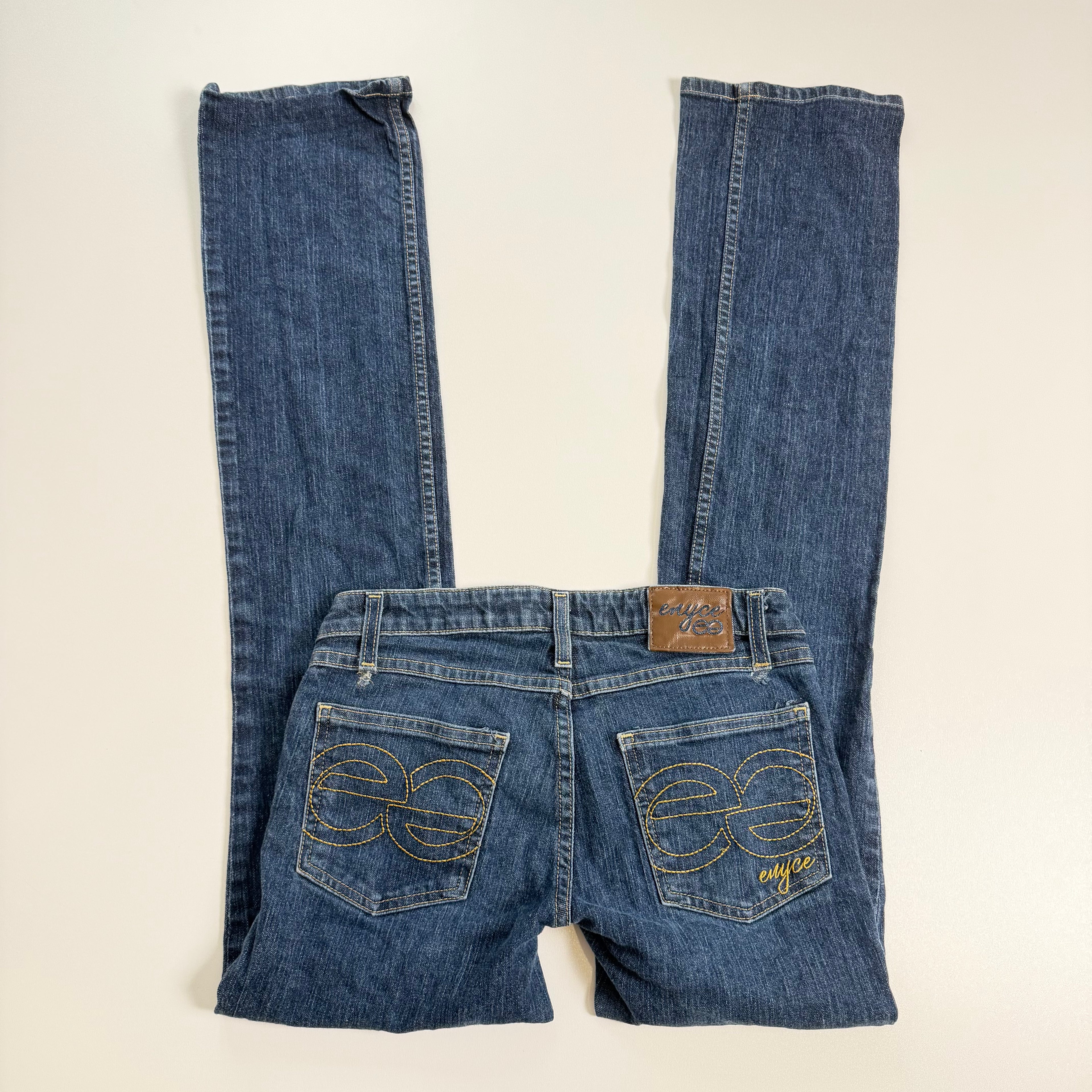 Vintage Y2K embroidered low rise flare jeans size XS