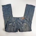 Vintage Y2K denim low rise flare jeans size S