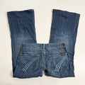Vintage Y2K wide leg low rise flare jeans size S