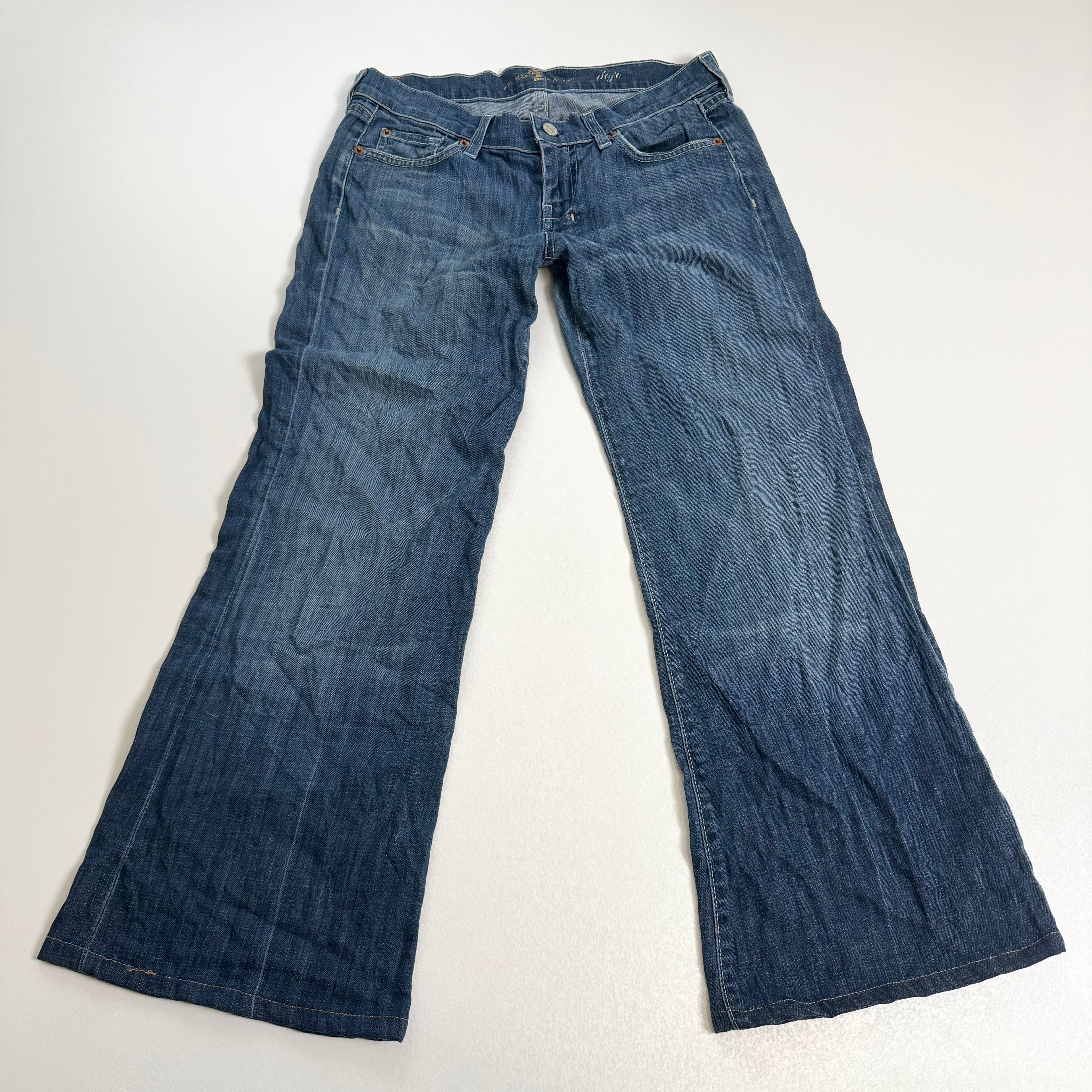 Vintage Y2K wide leg low rise flare jeans size S