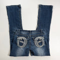 Vintage Y2K embroidered low rise flare jeans size XS