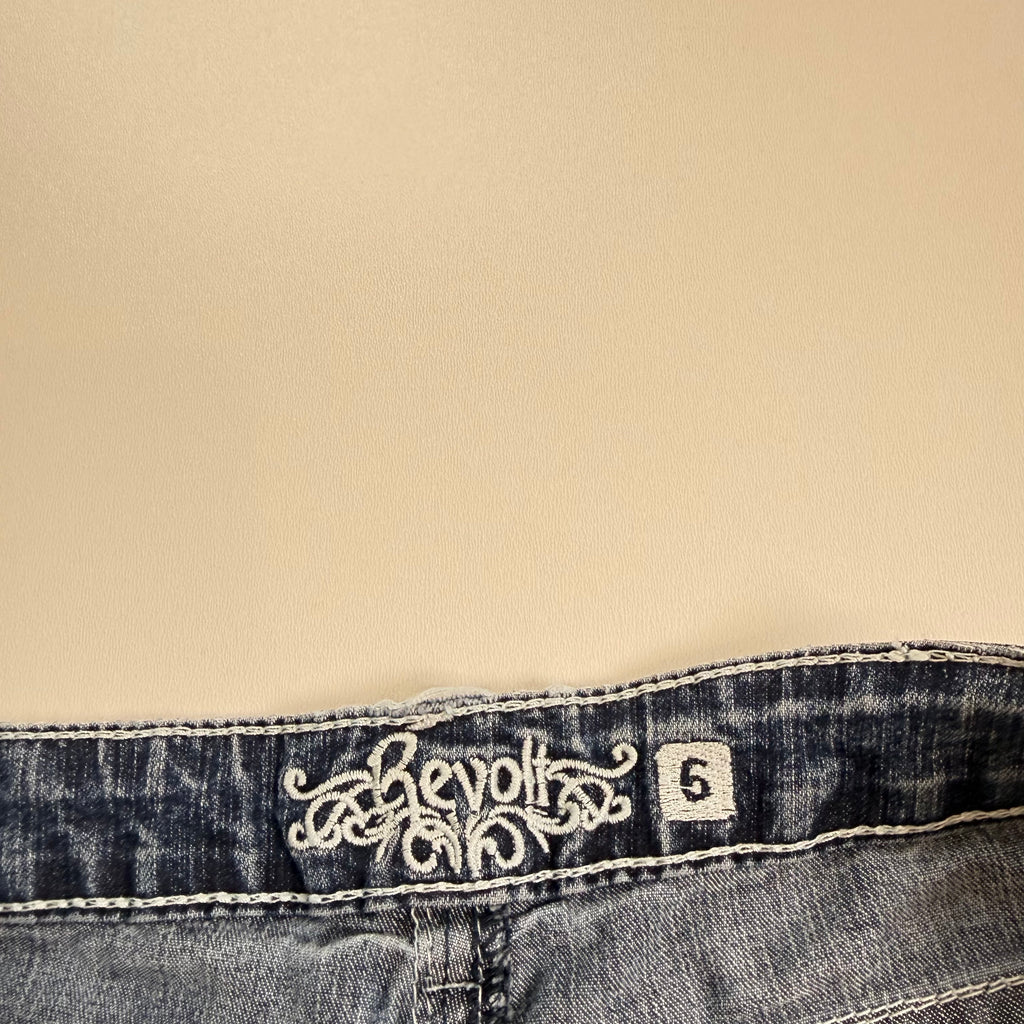 Vintage Y2K embroidered low rise flare jeans size XS