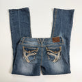Vintage Y2K denim low rise flare jeans size S
