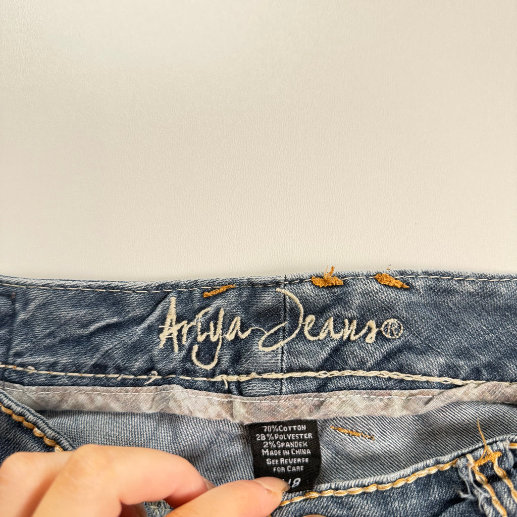 Vintage Y2K denim low rise flare jeans size S