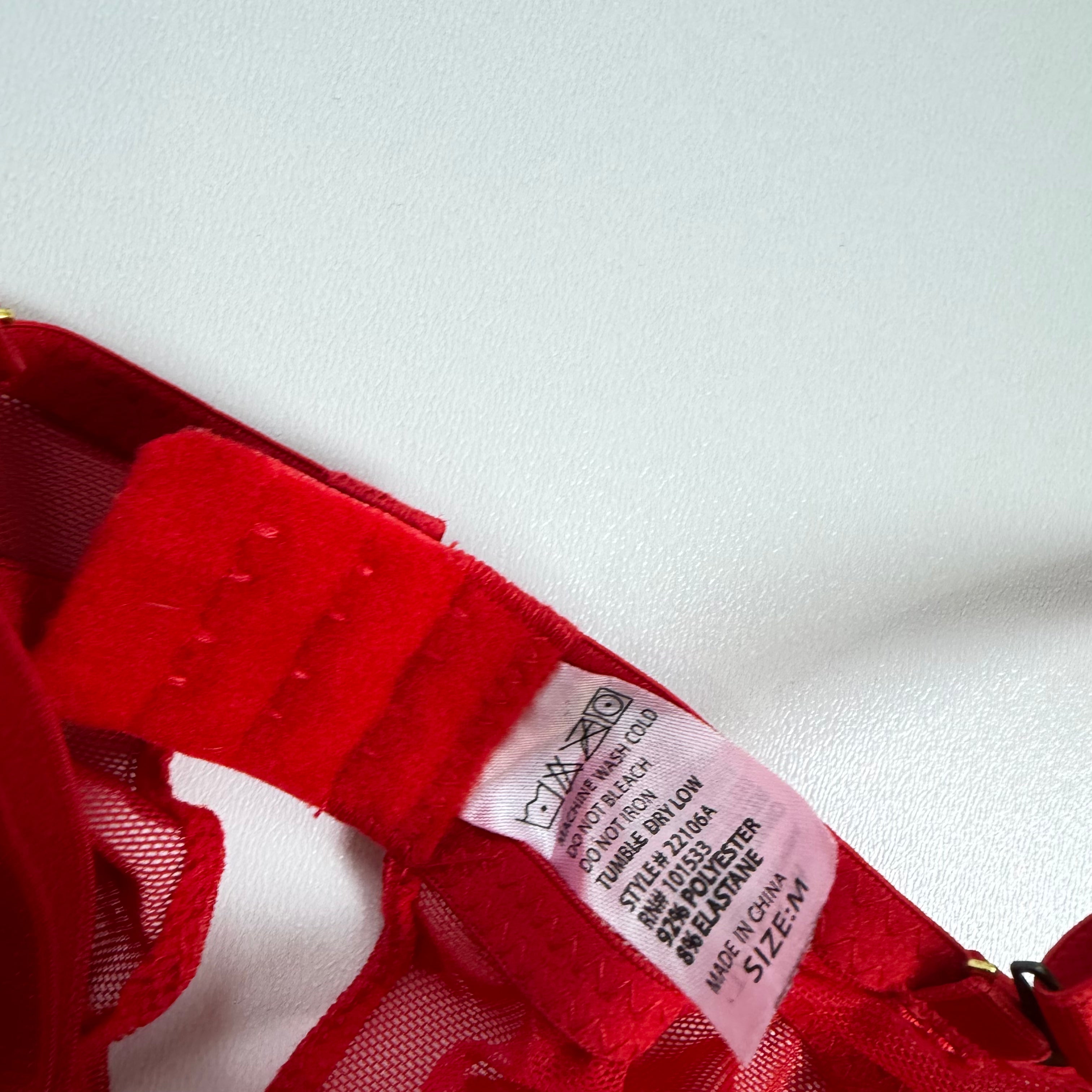 Vintage Y2K red heart pattern flowy cami size S/M