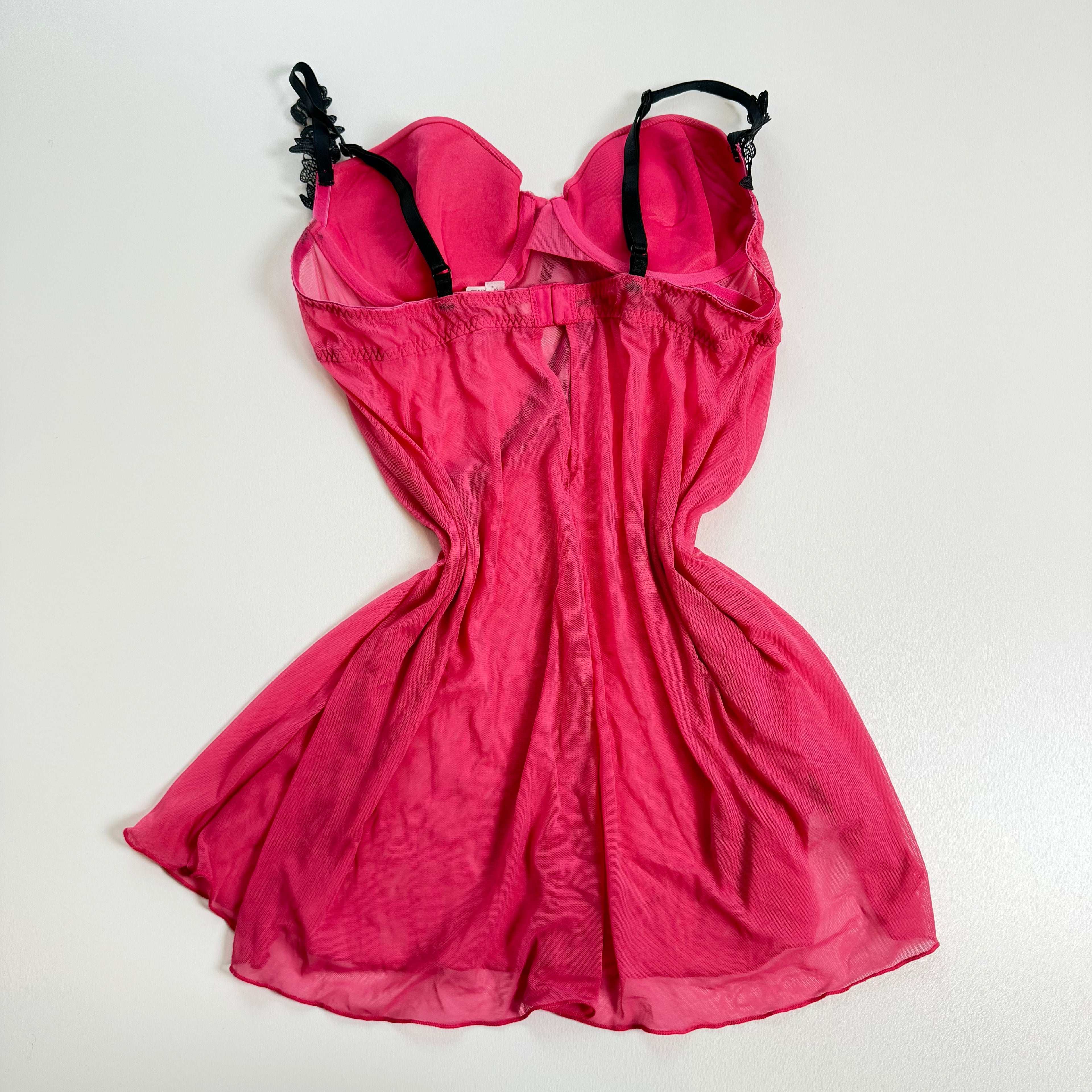 Vintage Y2K pink black flowy cami size M/L