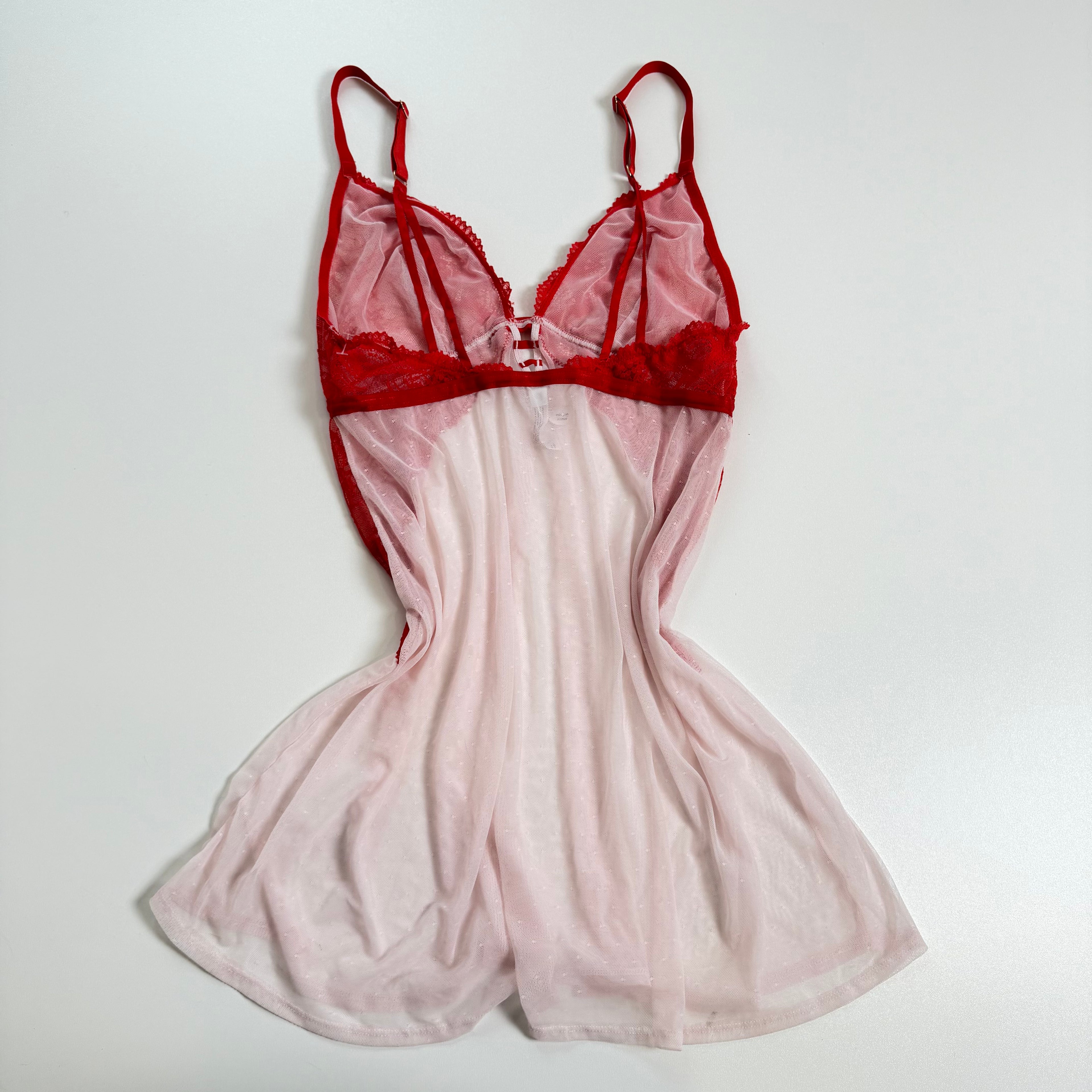 Vintage Y2K pink red flowy cami size M