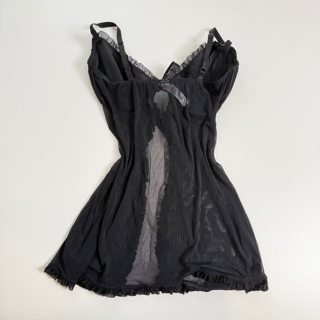 Vintage Y2K black flowy babydoll size L