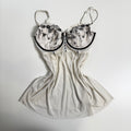 Vintage Y2K white black mesh flowy babydoll cami size M/L
