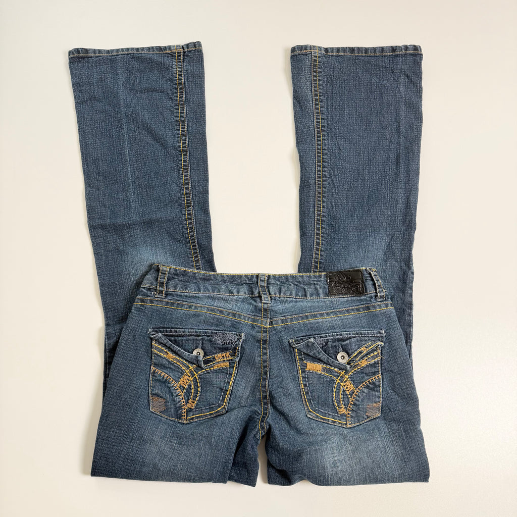 Vintage Y2K embroidered low rise flare jeans size XS/S