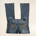 Vintage Y2K embroidered low rise flare jeans size XS/S