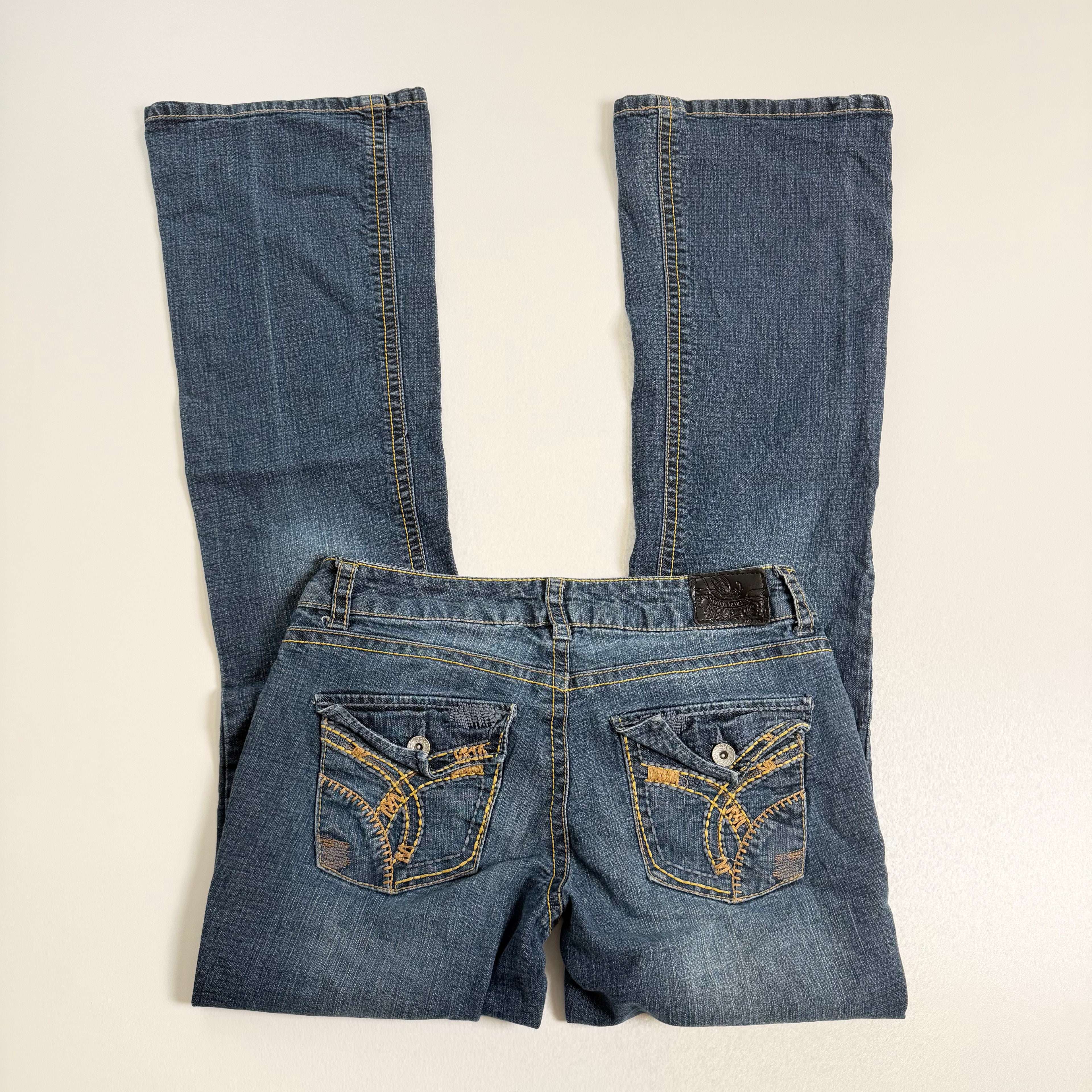 Vintage Y2K embroidered low rise flare jeans size XS/S