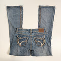 Vintage Y2K denim low rise flare jeans size S