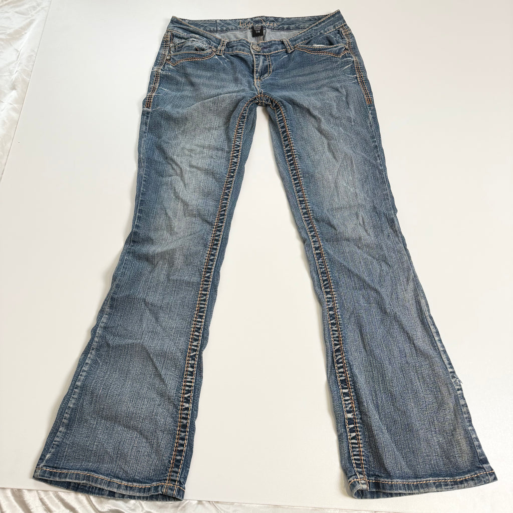 Vintage Y2K denim low rise flare jeans size S