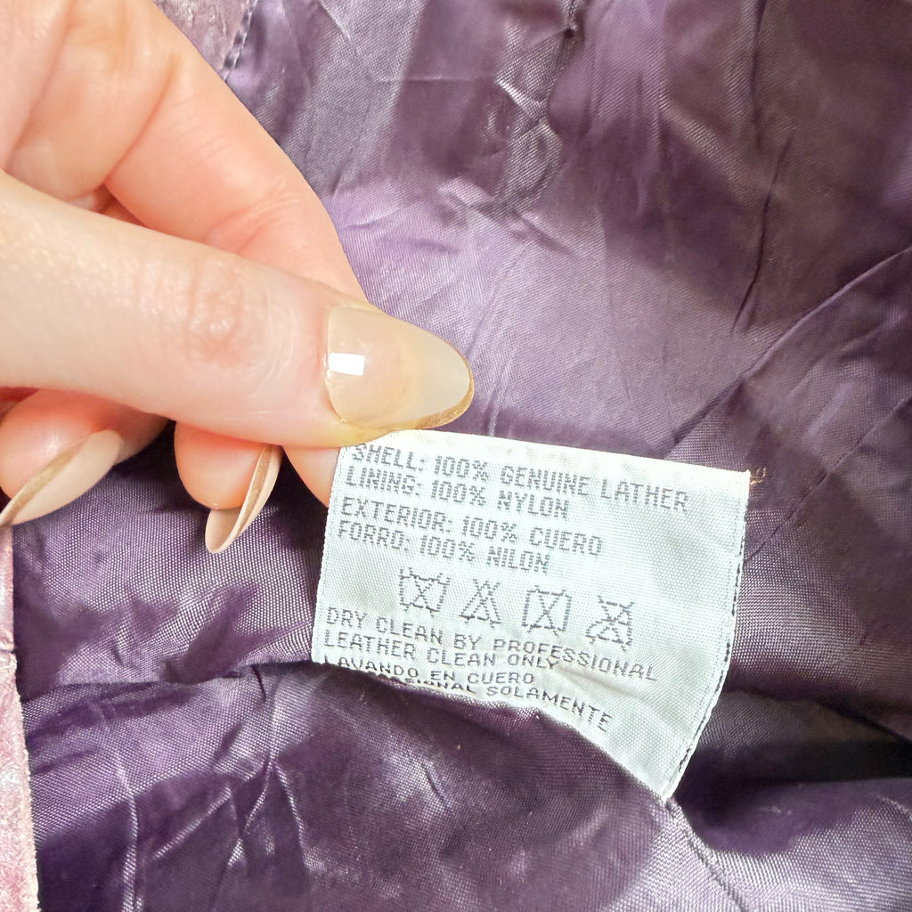 Vintage Y2K brown leather jacket size M