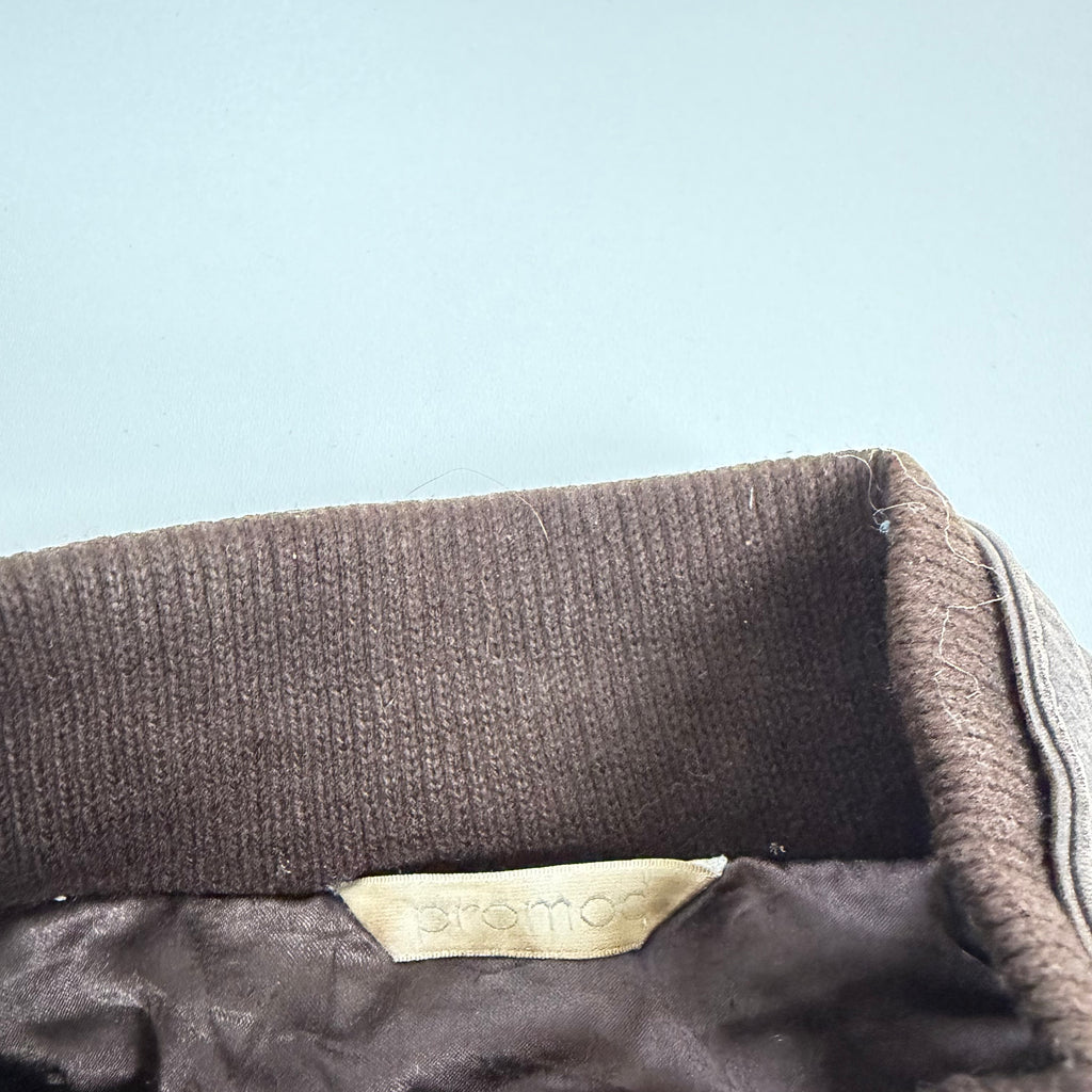 Vintage Y2K brown Promod leather jacket size M