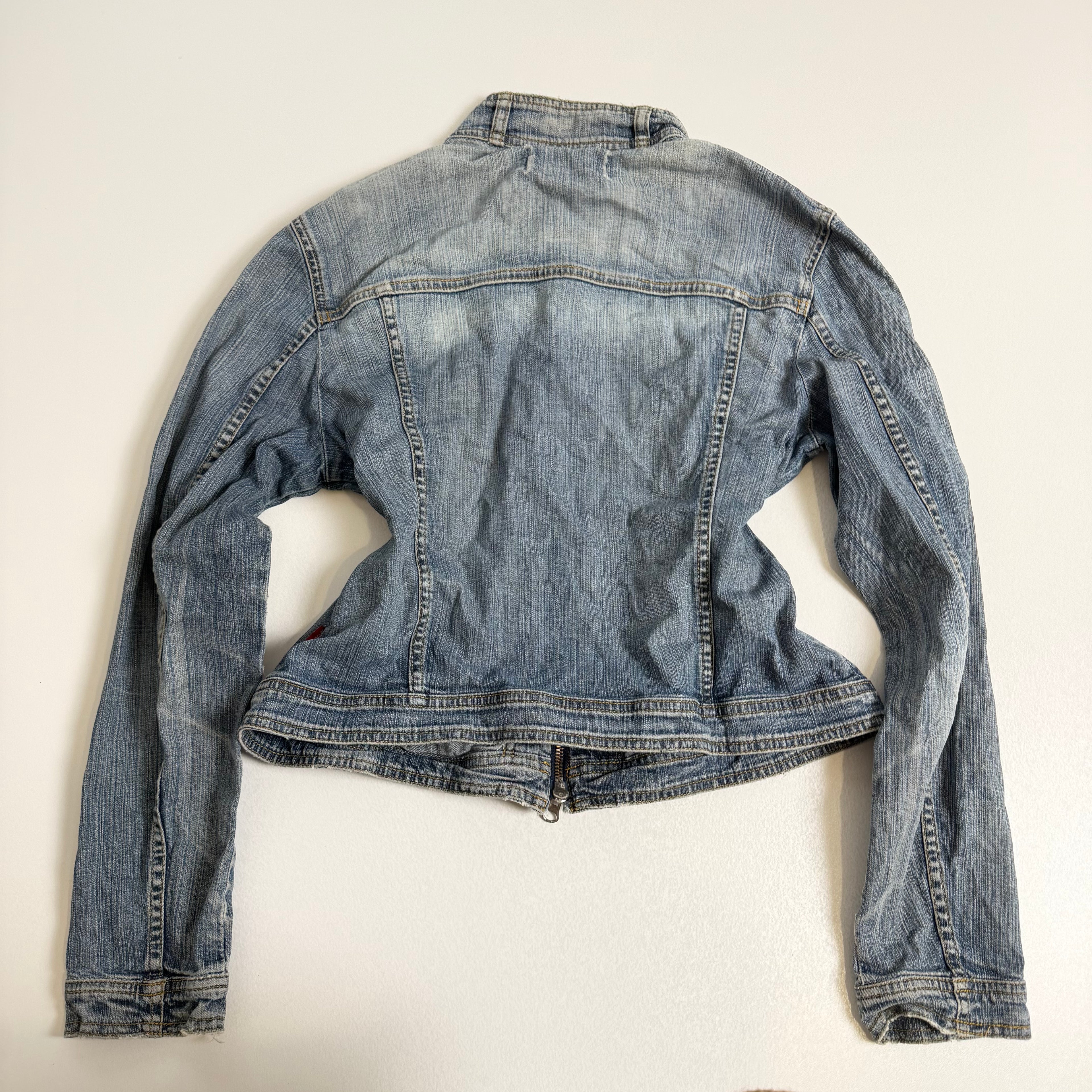 Vintage Y2K fitted denim jacket size XL