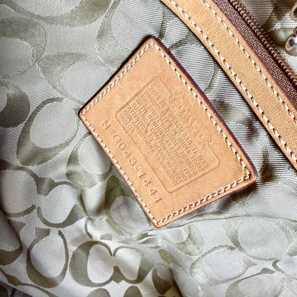 Vintage Y2K Coach monogram brown beige shoulder bag