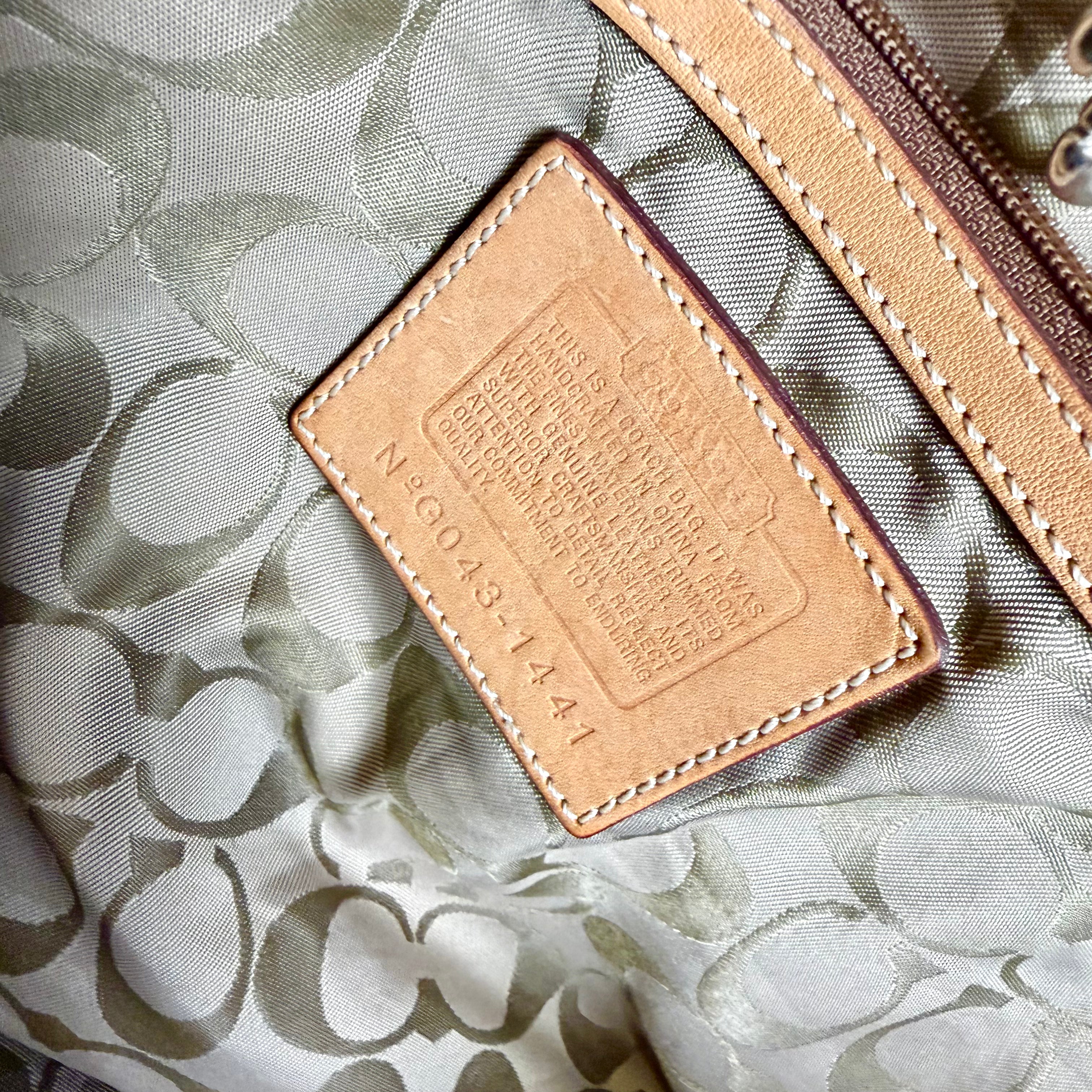 Vintage Y2K Coach monogram brown beige shoulder bag